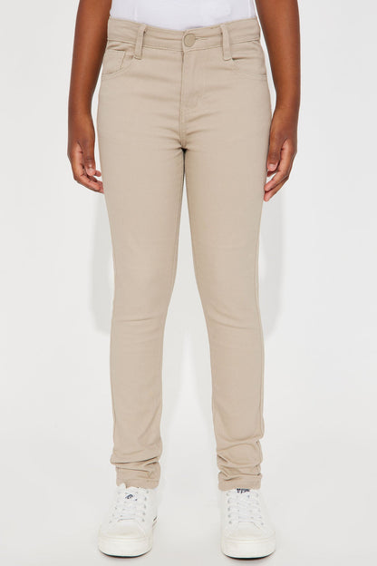 Mini Skinny Uniform Pants - Khaki