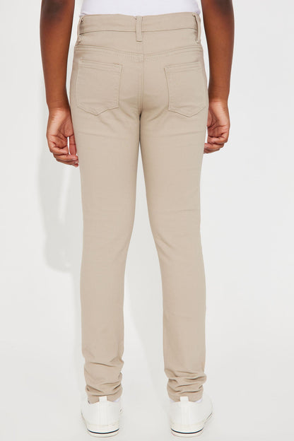 Mini Skinny Uniform Pants - Khaki