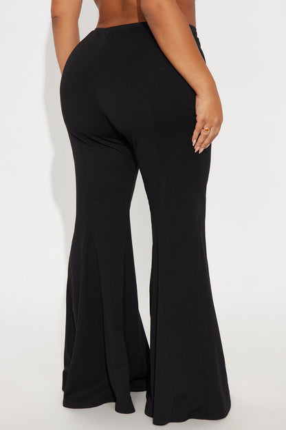 Marysol Crepe Flare Pant - Black