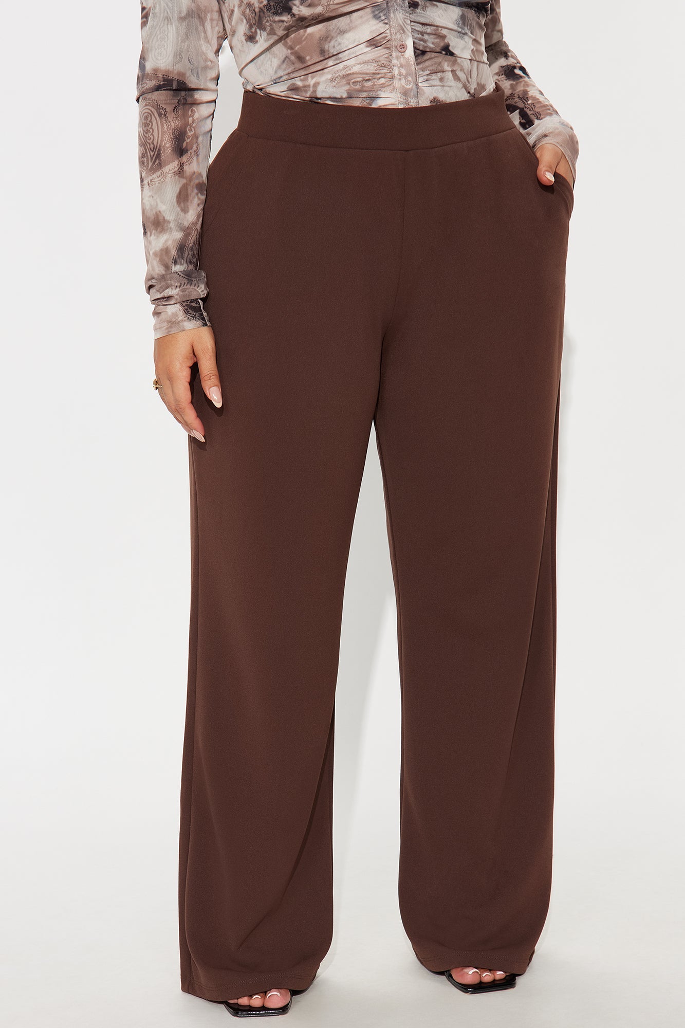 Celine Aria Wide Leg Pants - Chocolate