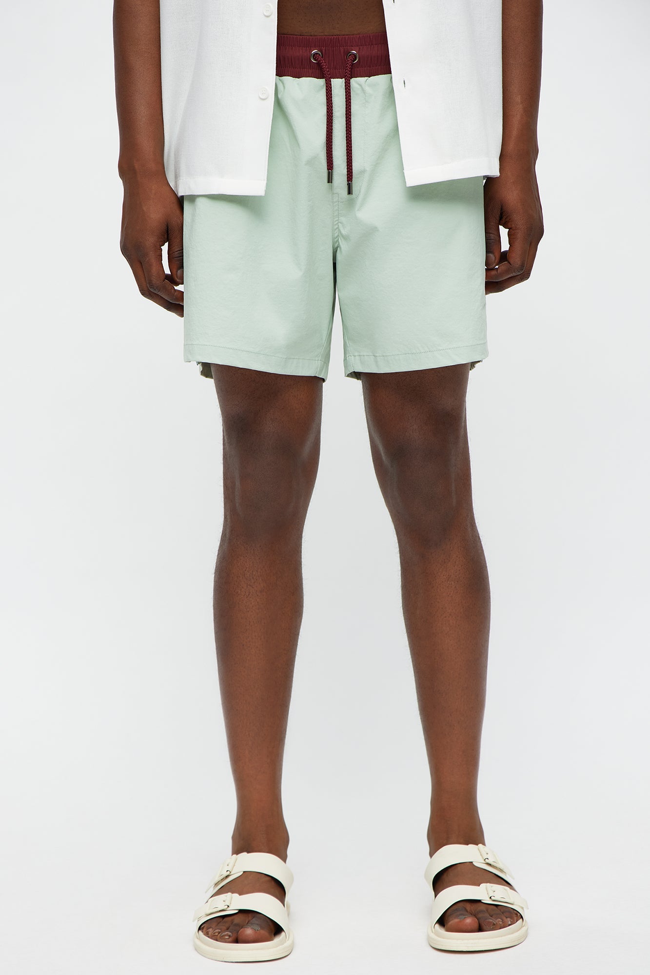 Chateau Essence Taped Swim Mid Trunk - Sage/combo