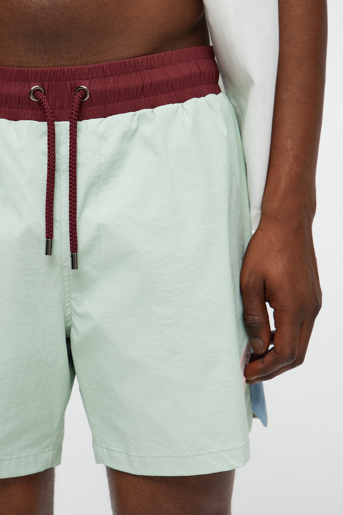 Chateau Essence Taped Swim Mid Trunk - Sage/combo