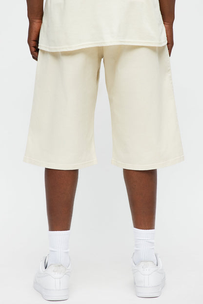 Baggy Oversized Pocket Cargo Shorts - Cream