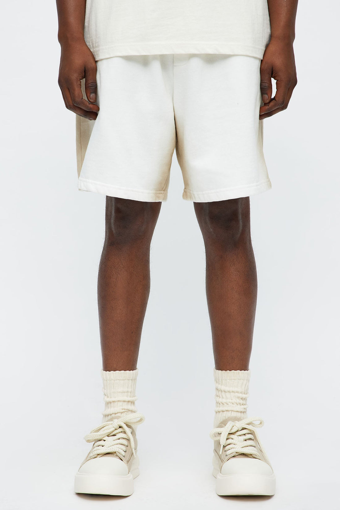 Tyson Blurred Lines Relaxed Shorts - Cream