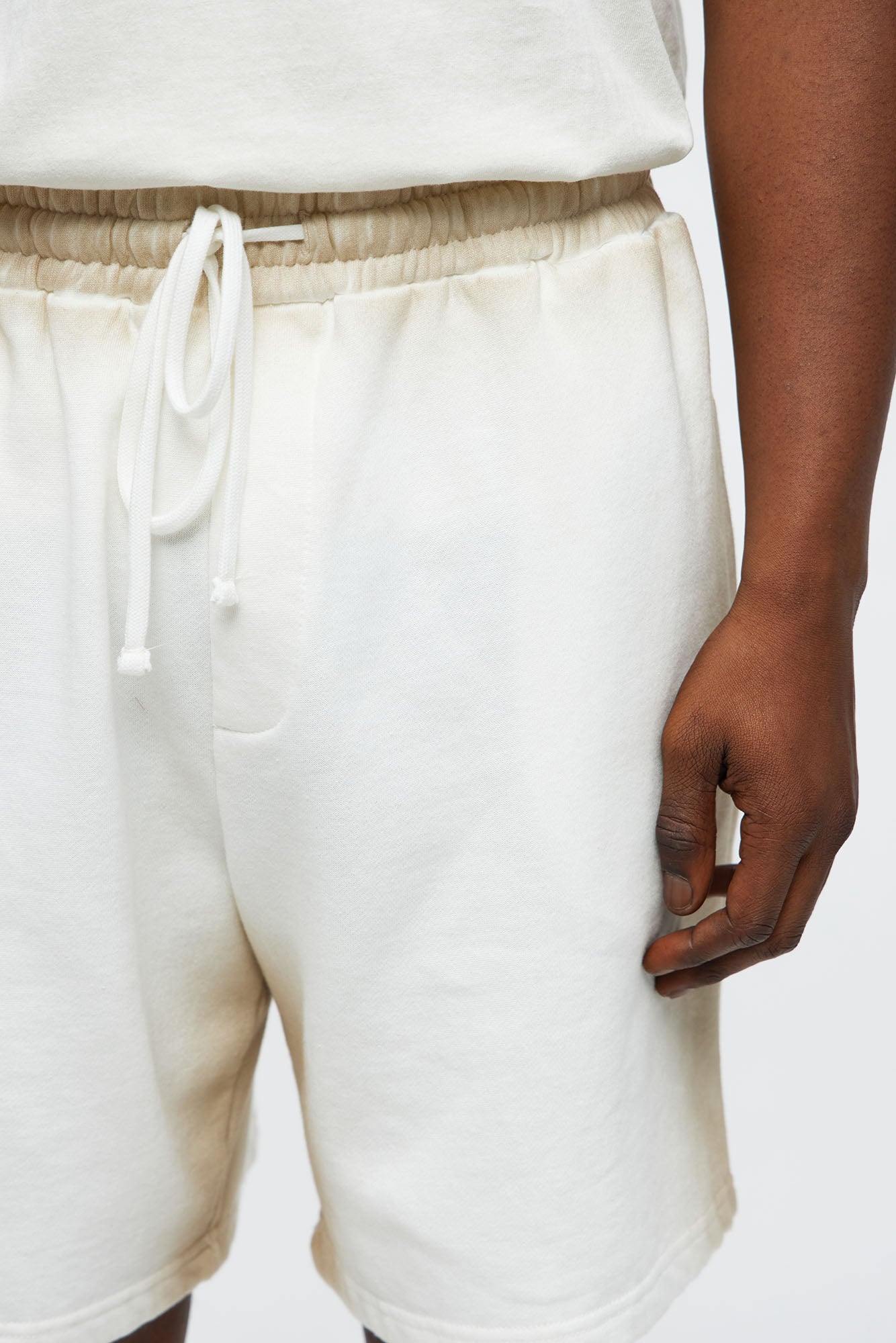 Tyson Blurred Lines Relaxed Shorts - Cream