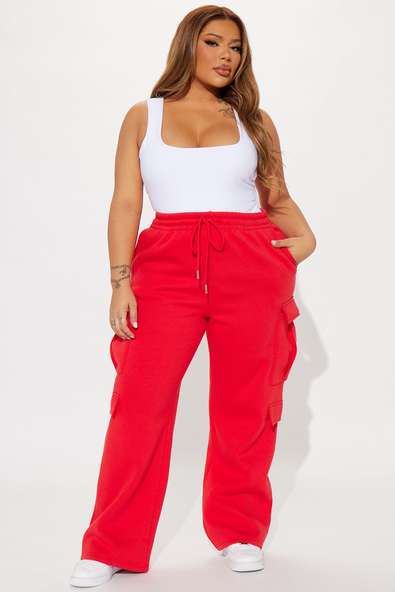 Milan Cargo Lounge Pant - Red