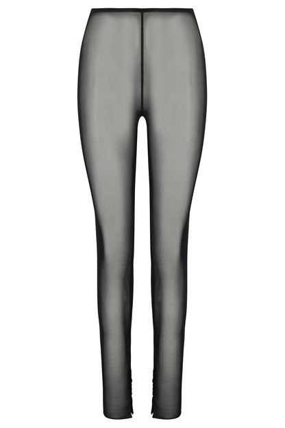 Power Mesh High Waisted Leggings - Black