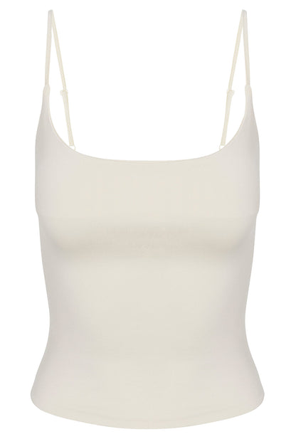 Contour Double Lined Cami Top - Bone