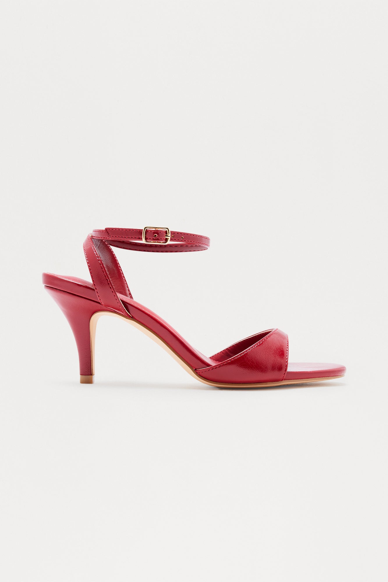 Levi Ankle Strap Heels - Red