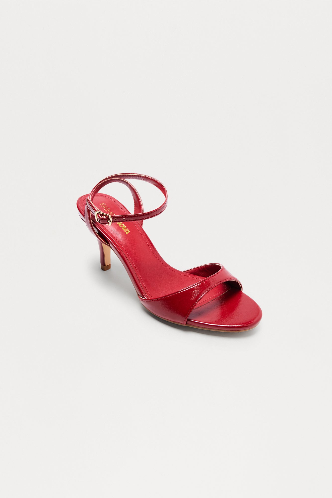 Levi Ankle Strap Heels - Red
