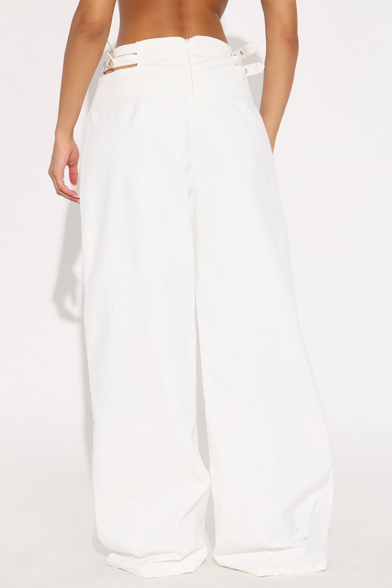 Noemy Wide Leg Cut Out Pant - Off White