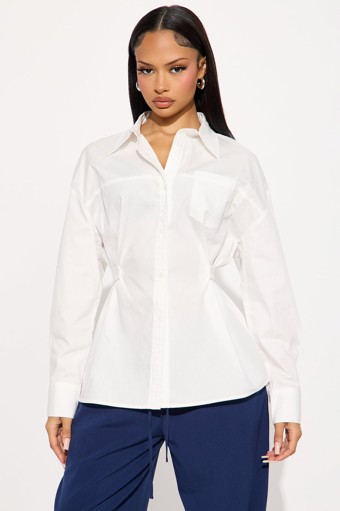 Sofia Poplin Shirt - White