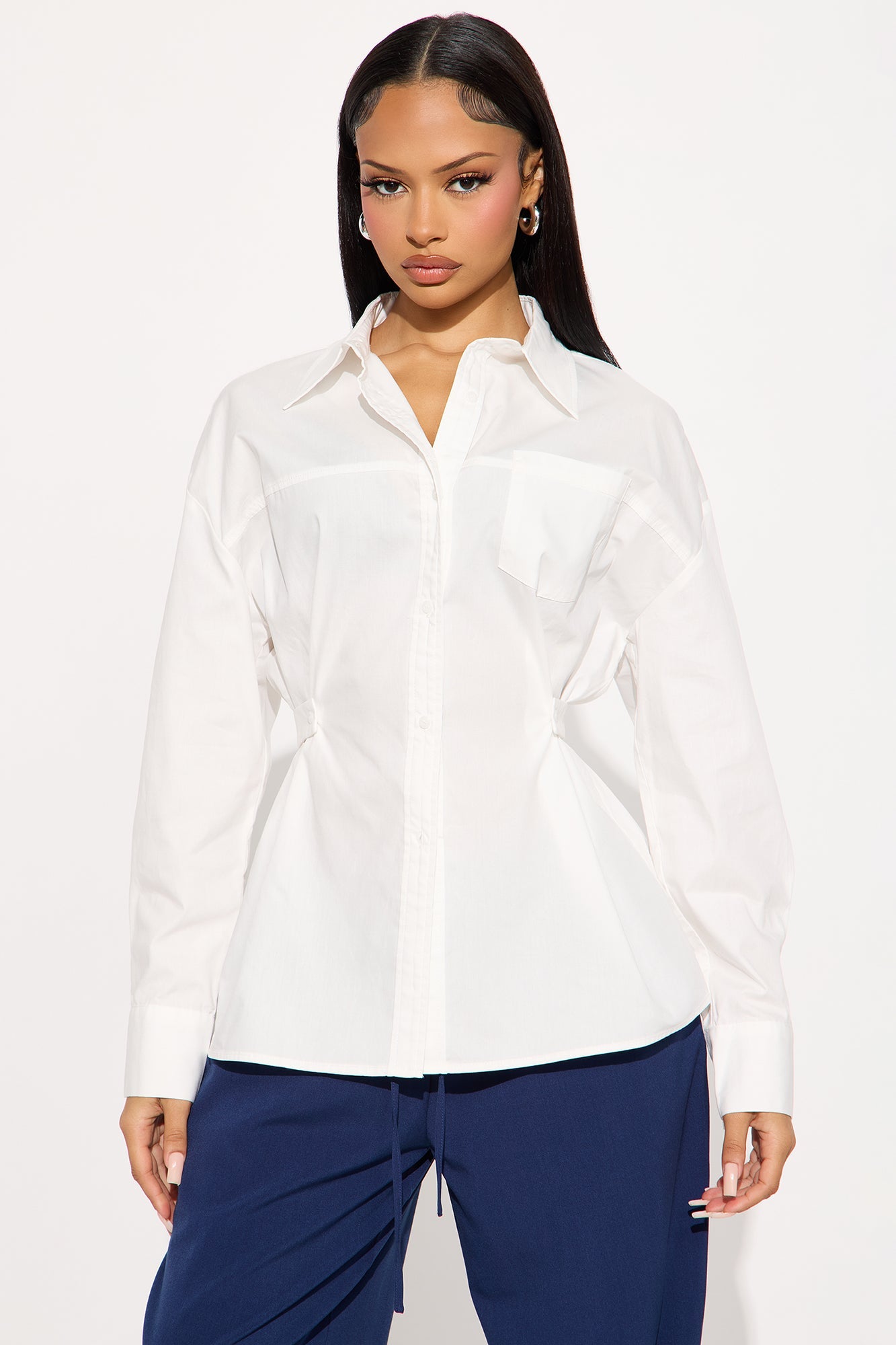 Sofia Poplin Shirt - White