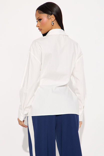 Sofia Poplin Shirt - White