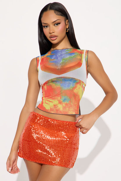 Tokyo Drift Body Heat Mesh Tank Top - Multi Color