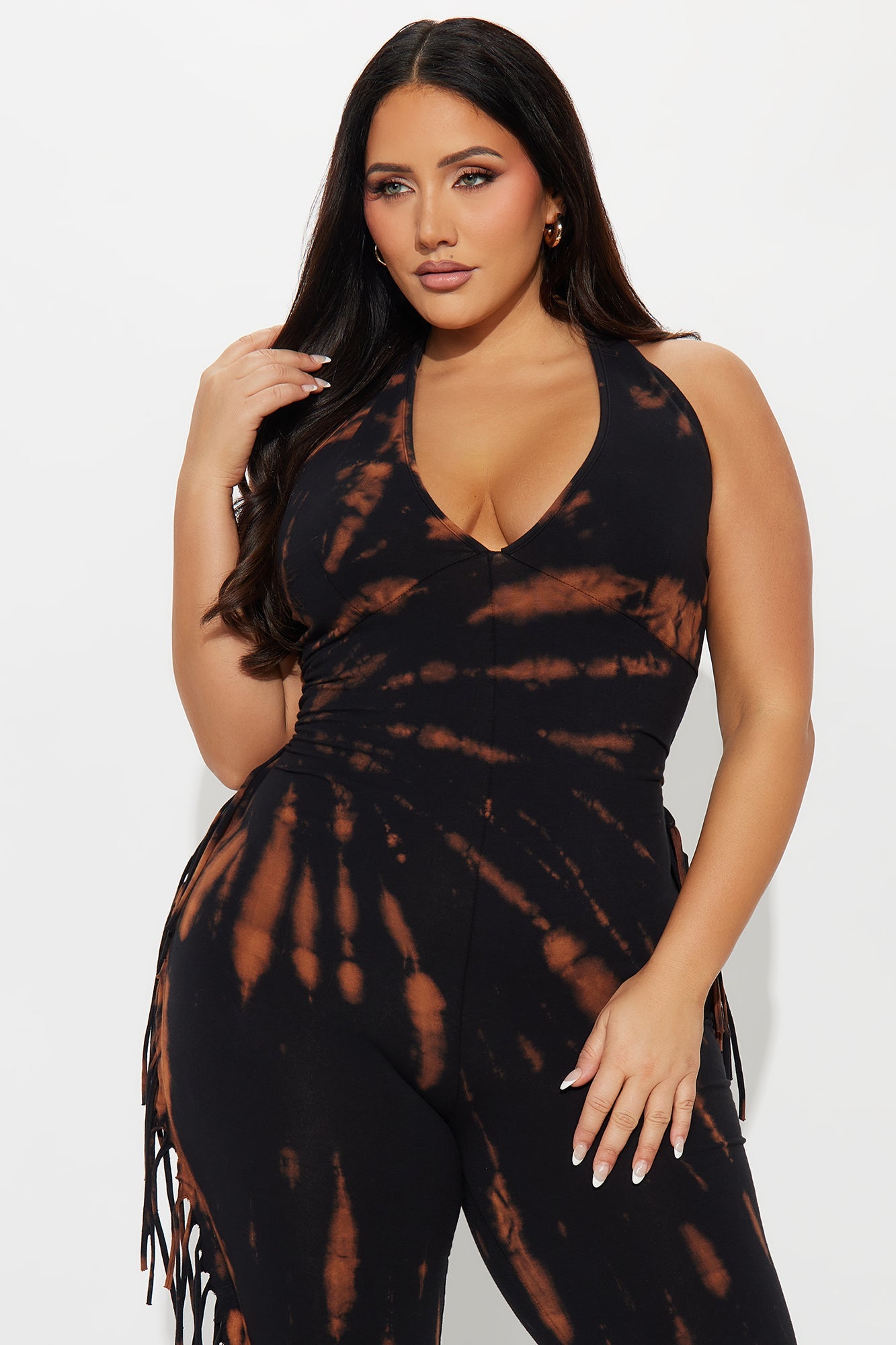 Teresa Halter Tie Dye Jumpsuit - Black/combo
