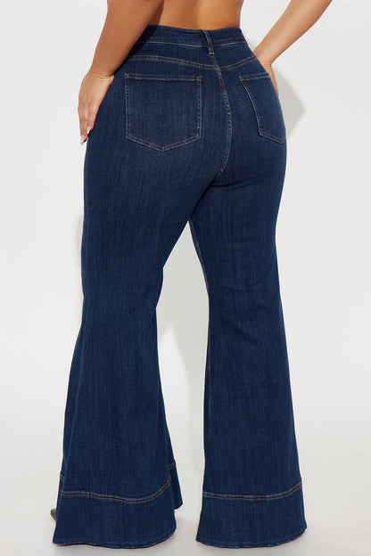 Keep It Real Extreme Flare Jeans - Dark Wash