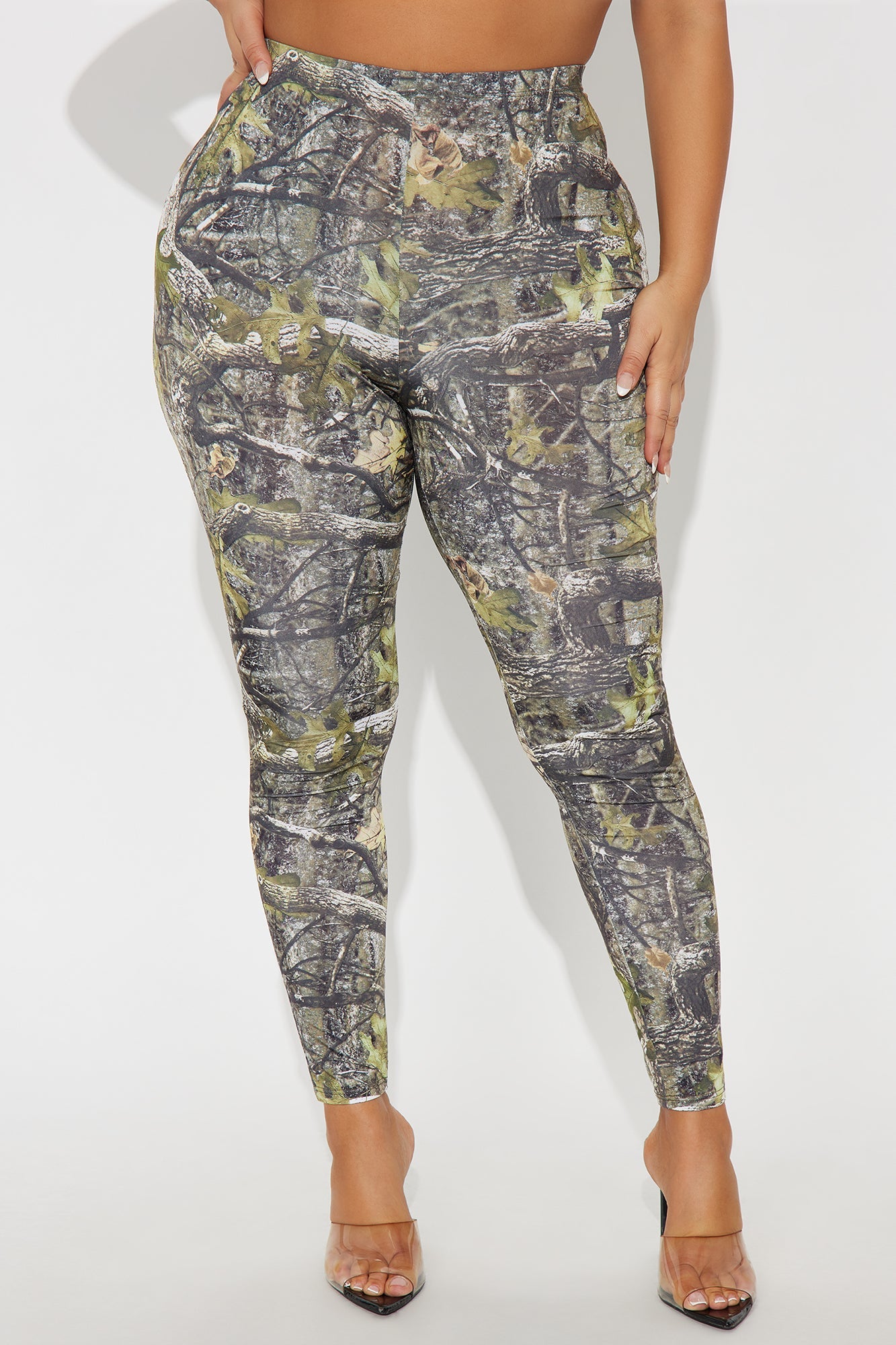 Nowhere In Sight High Rise Camo Legging - Camouflage