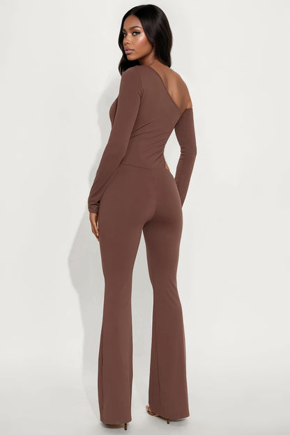 Girls’ Night Flare Jumpsuit - Brown