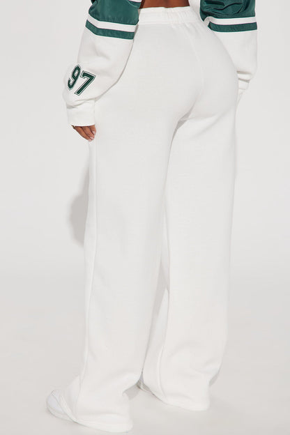 California Dreaming Athletic Wide Leg Pant - White