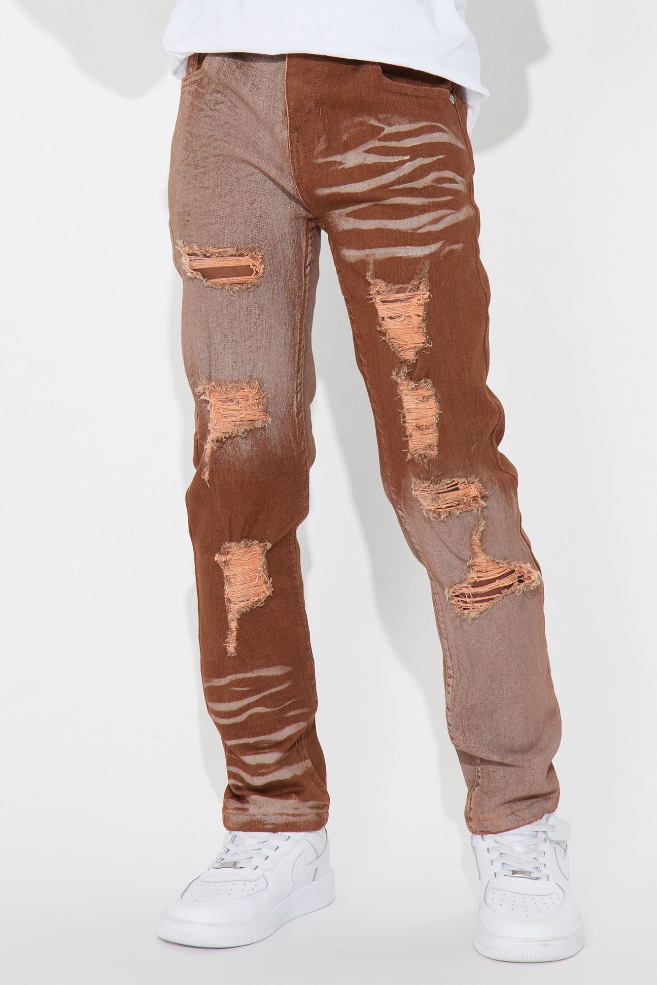 Mini Rough Rider Ombre Denim Jean - Brown