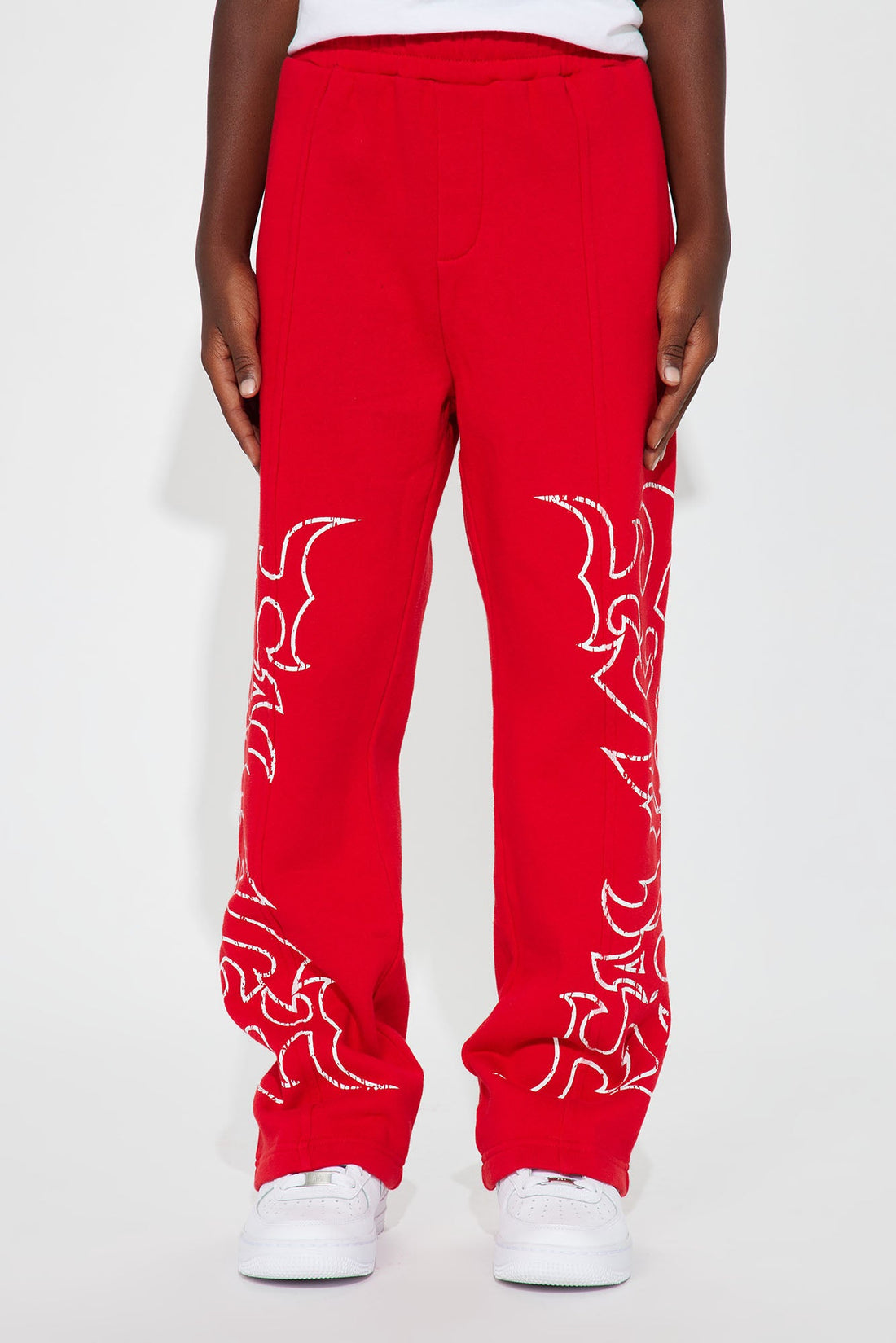 Mini Tyson Savage Mode Straight Sweatpants - Red