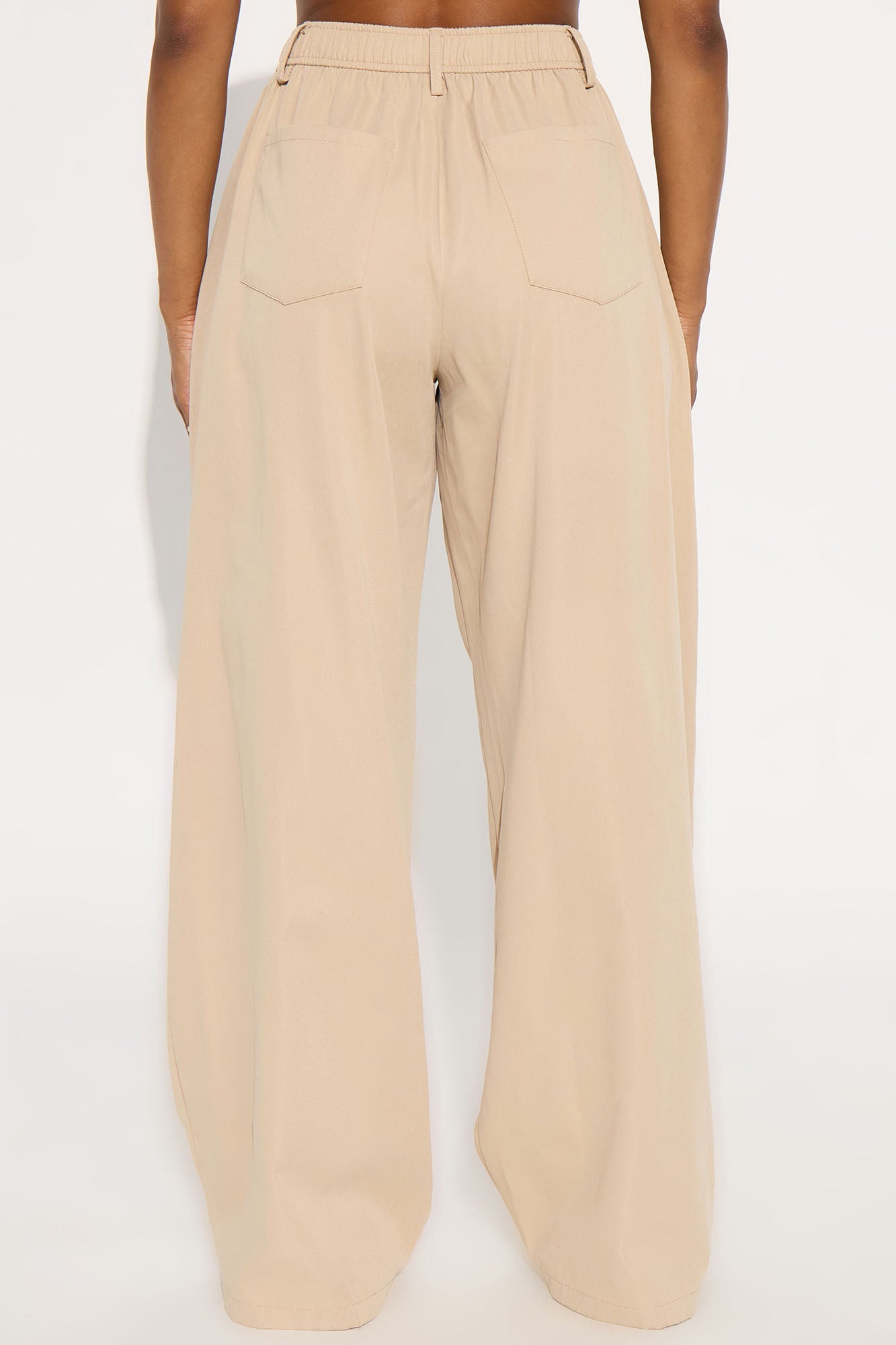 Jovana Mid Rise Wide Leg Pant - Taupe