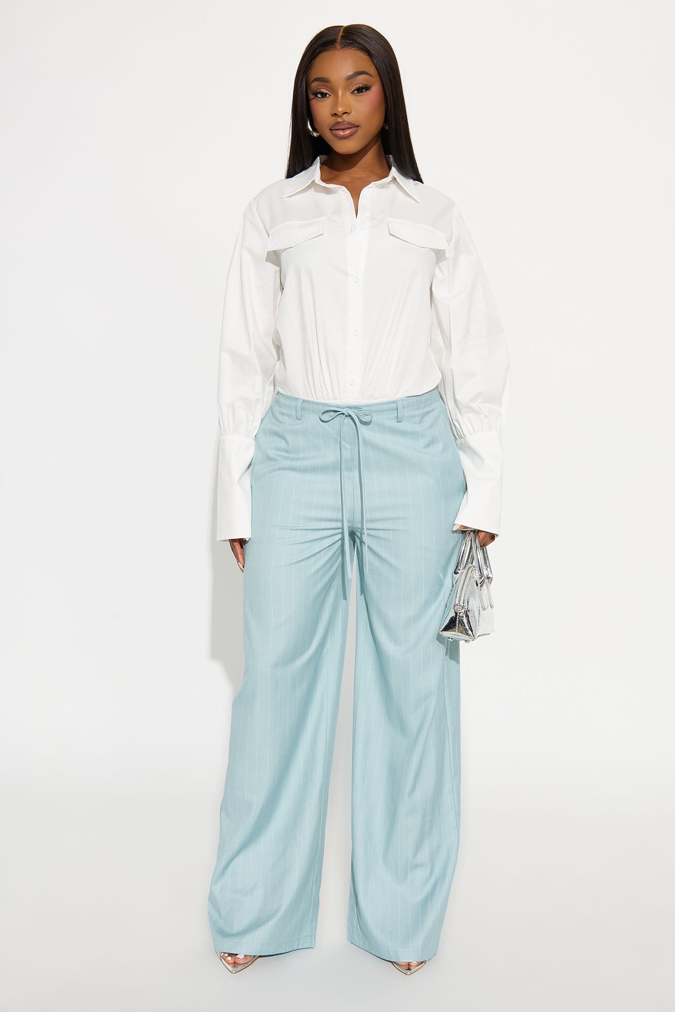 Be The Vibe Poplin Bodysuit - White