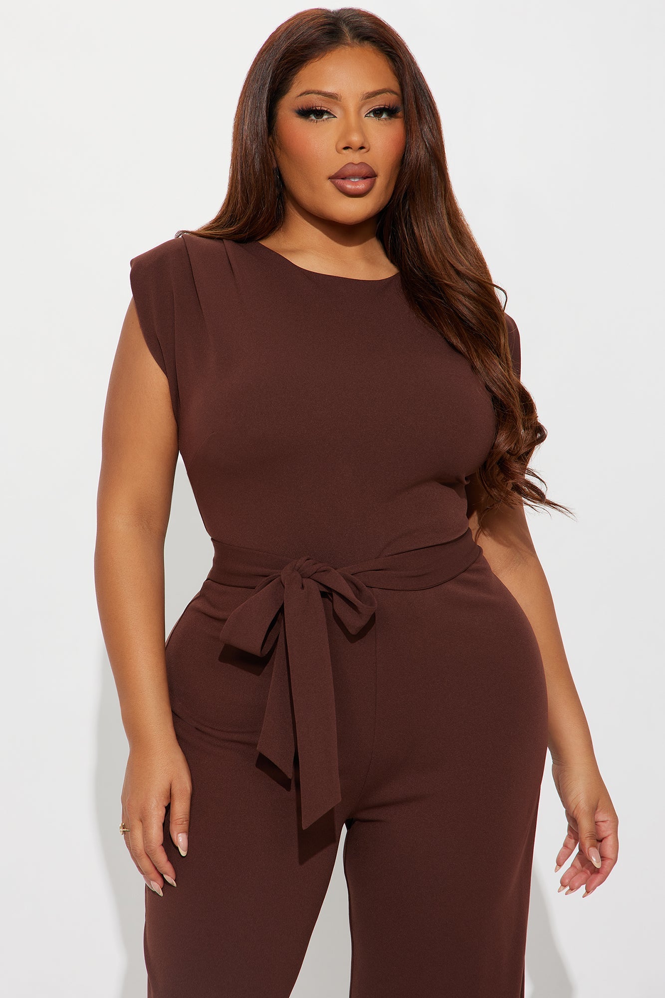 On Point Jumpsuit - Chocolate