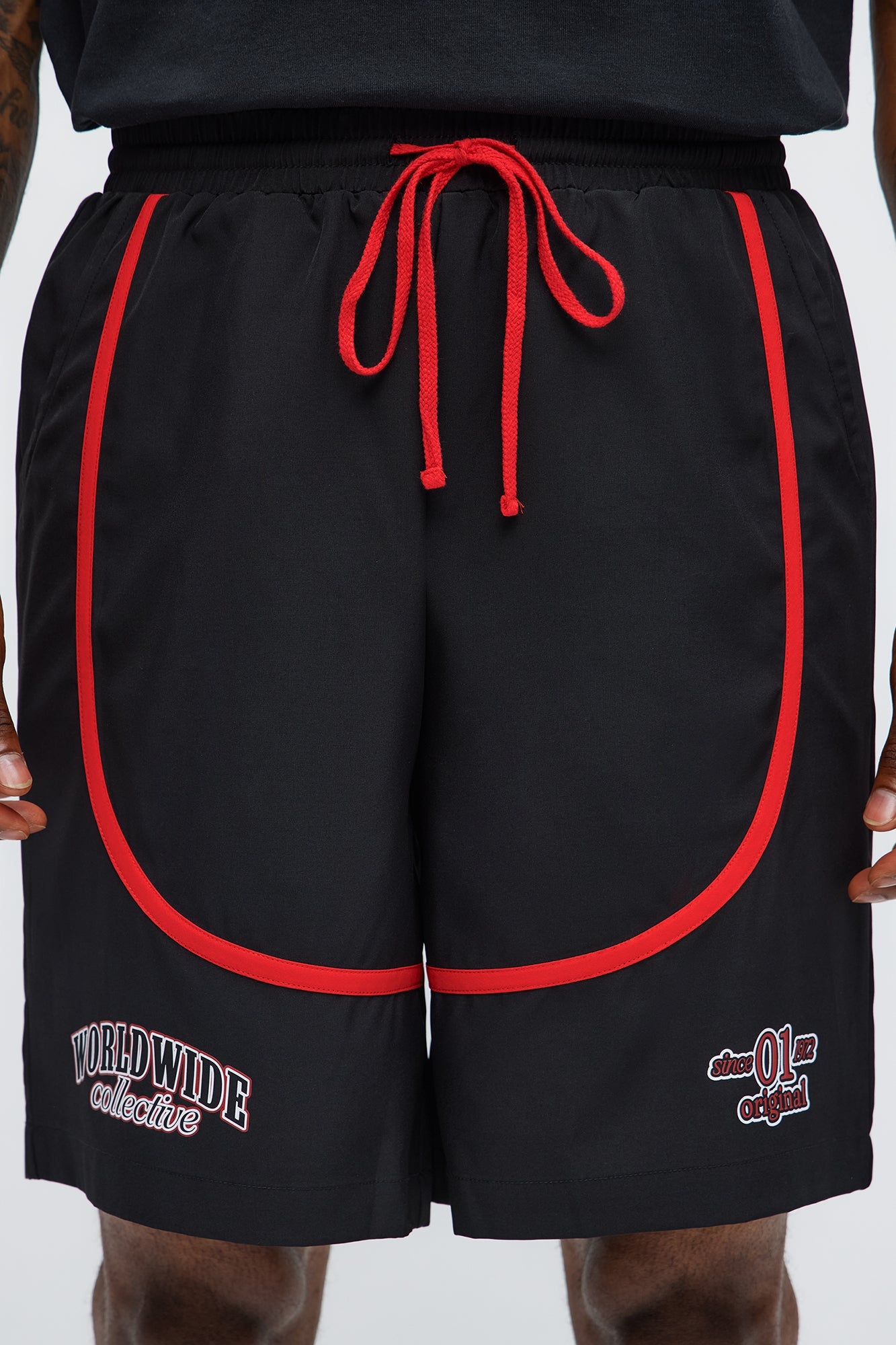Relaxed 83 Contrast Binding Shorts - Black