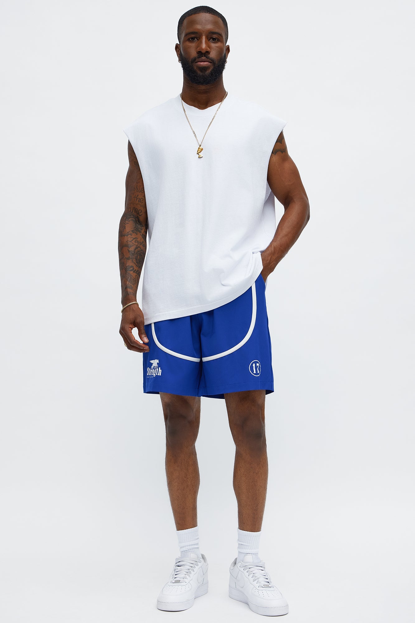 Relaxed 83 Contrast Binding Shorts - Blue