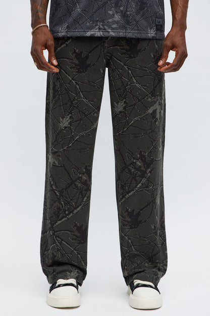 Straight Woodland Mirage Carpenter Pants - Black Wash