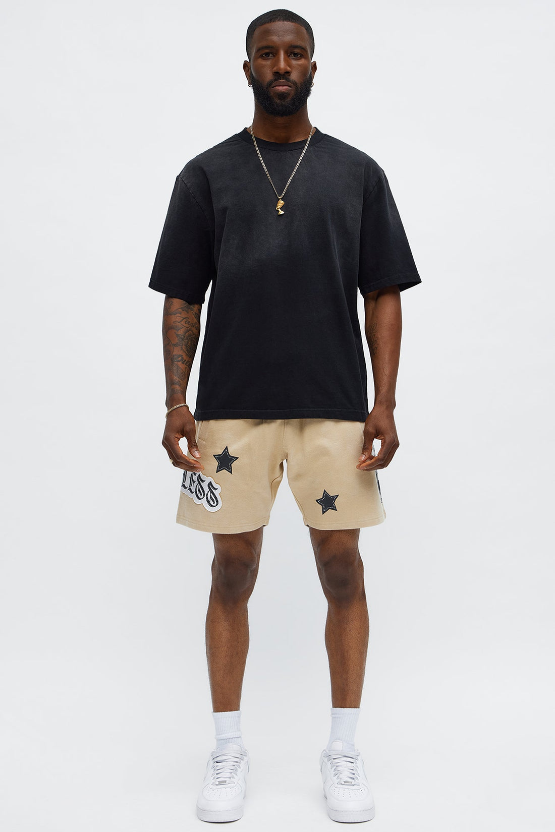 Repent And Fearless Sweatshorts - Khaki