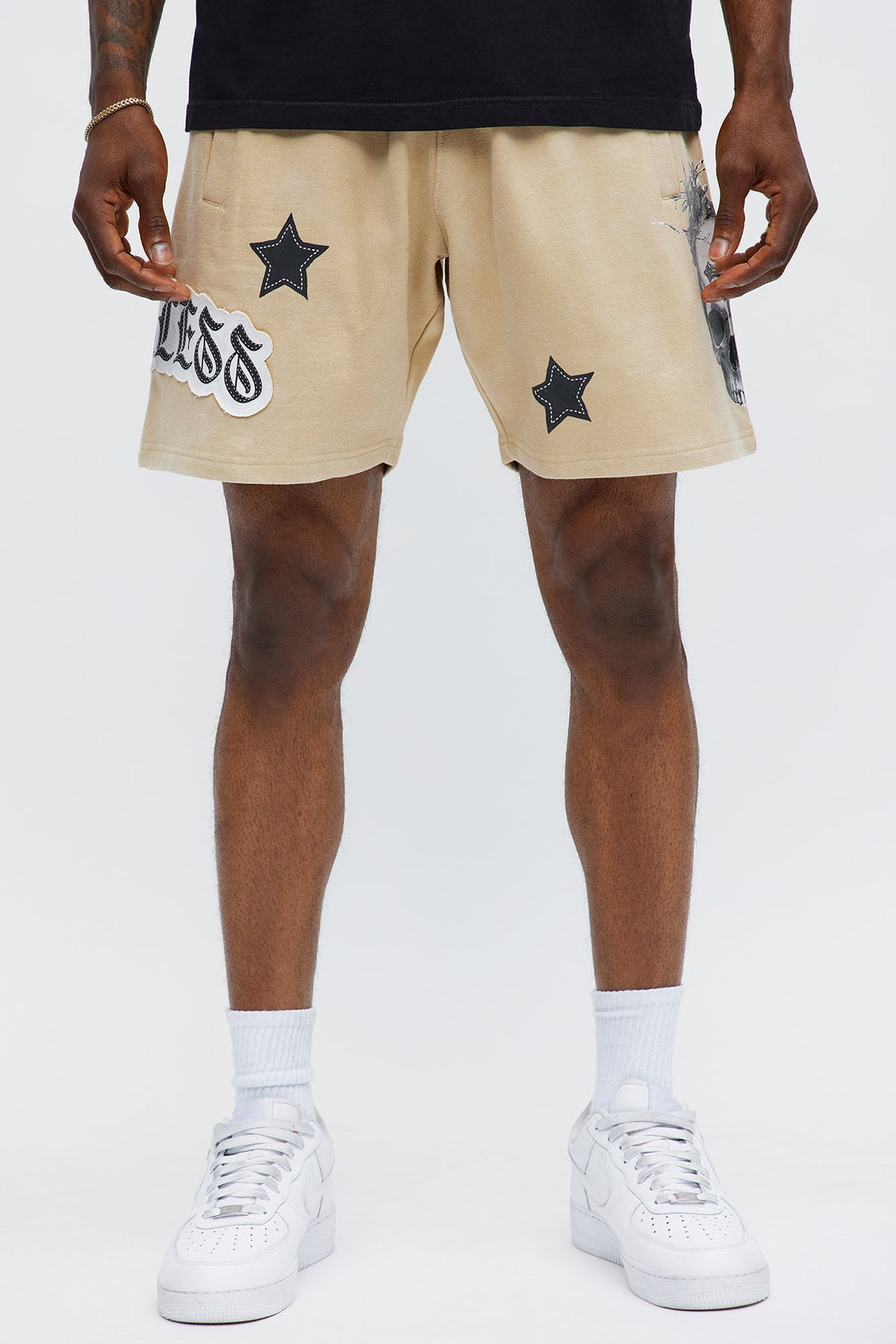 Repent And Fearless Sweatshorts - Khaki