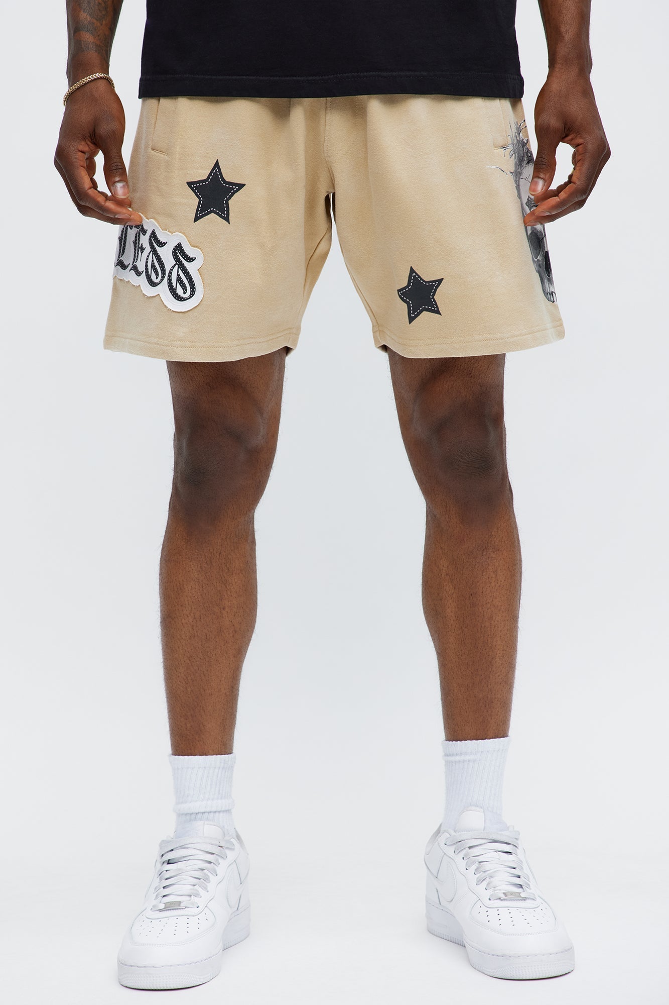 Repent And Fearless Sweatshorts - Khaki