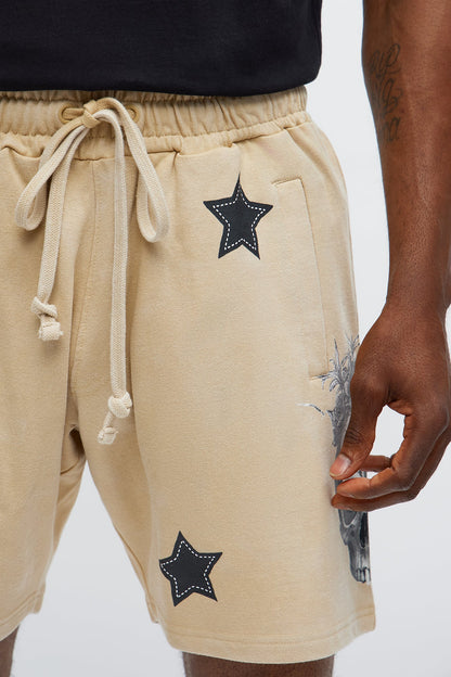 Repent And Fearless Sweatshorts - Khaki