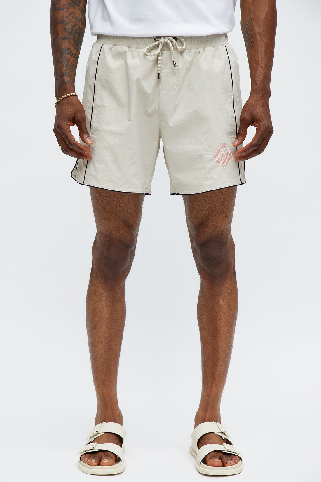 Chateau Retreat Piped Swim Mid Trunk - Sand