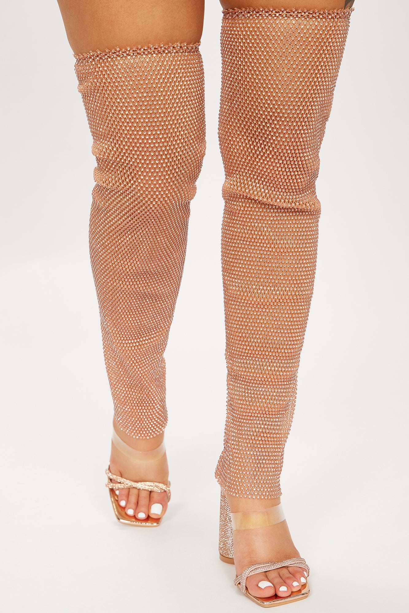 Brightest In The Room Embellished Heels - Rose Gold