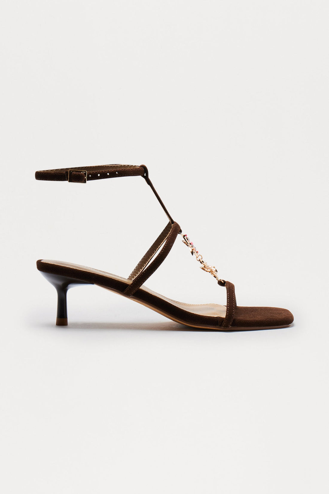 Bright Star Ankle Strap Heels - Brown