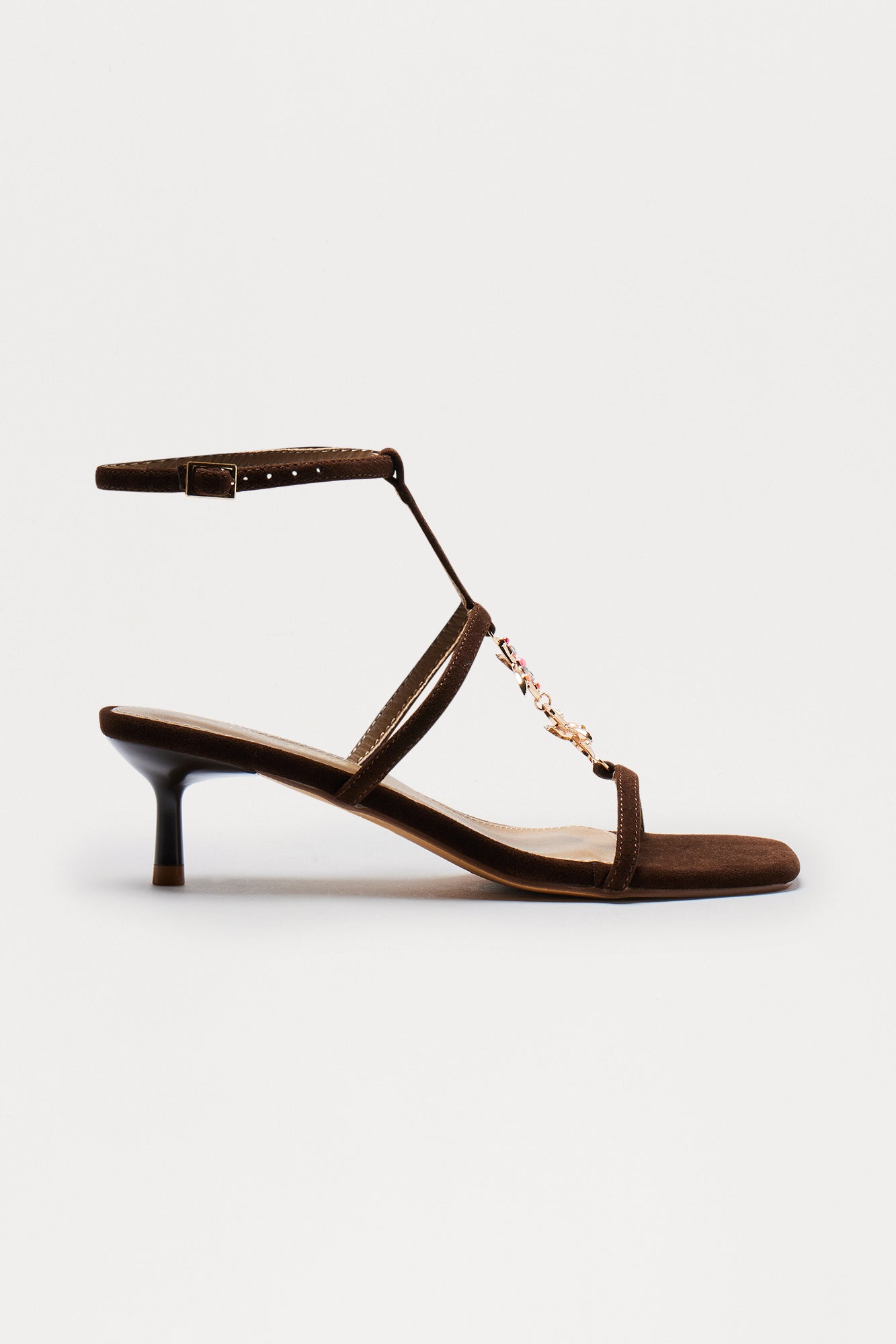 Bright Star Ankle Strap Heels - Brown