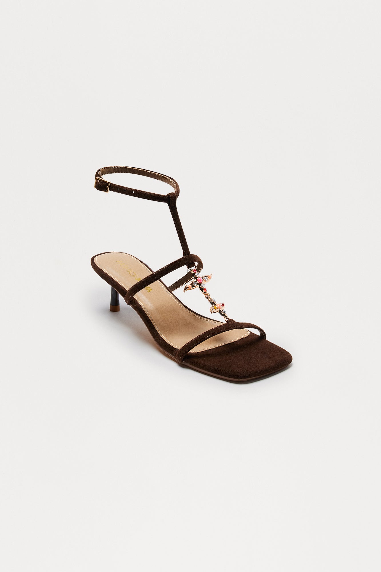 Bright Star Ankle Strap Heels - Brown