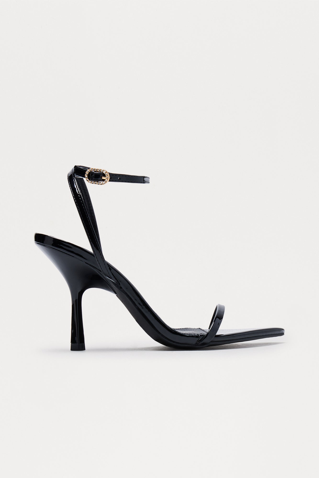 Pinnacle Ankle Strap Heels - Black