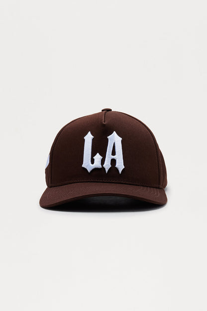 LA Dove Structured Twill Snapback Hat - Brown