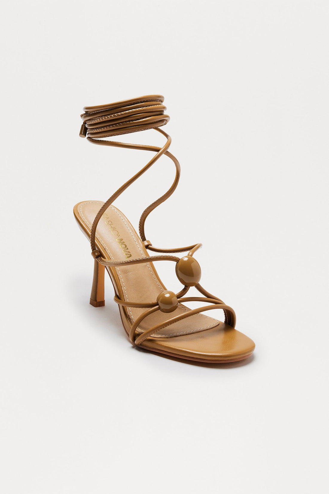 Seer Stone Wrap Up Heels - Khaki