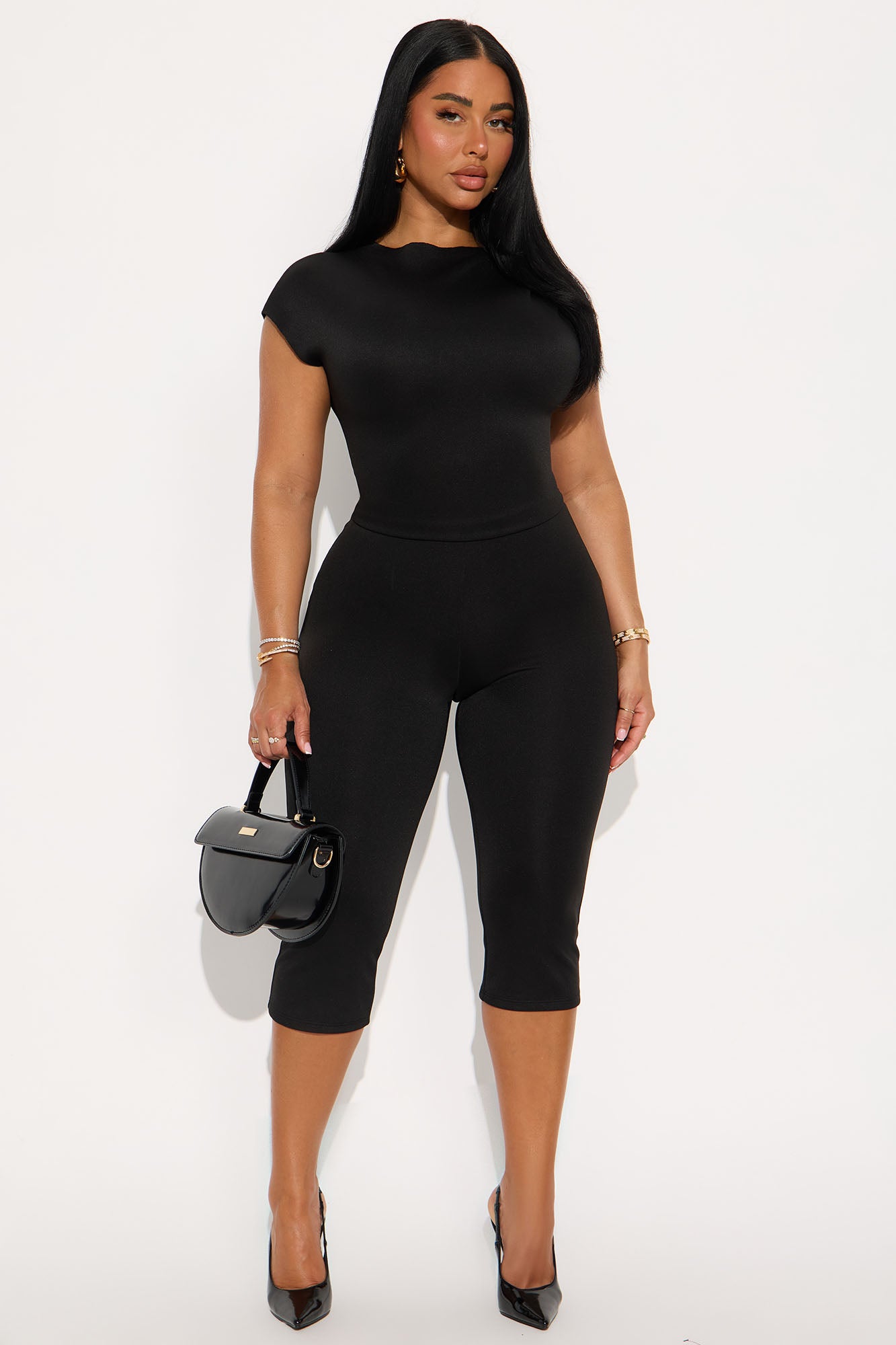 Bad Intentions Capri Jumpsuit - Black