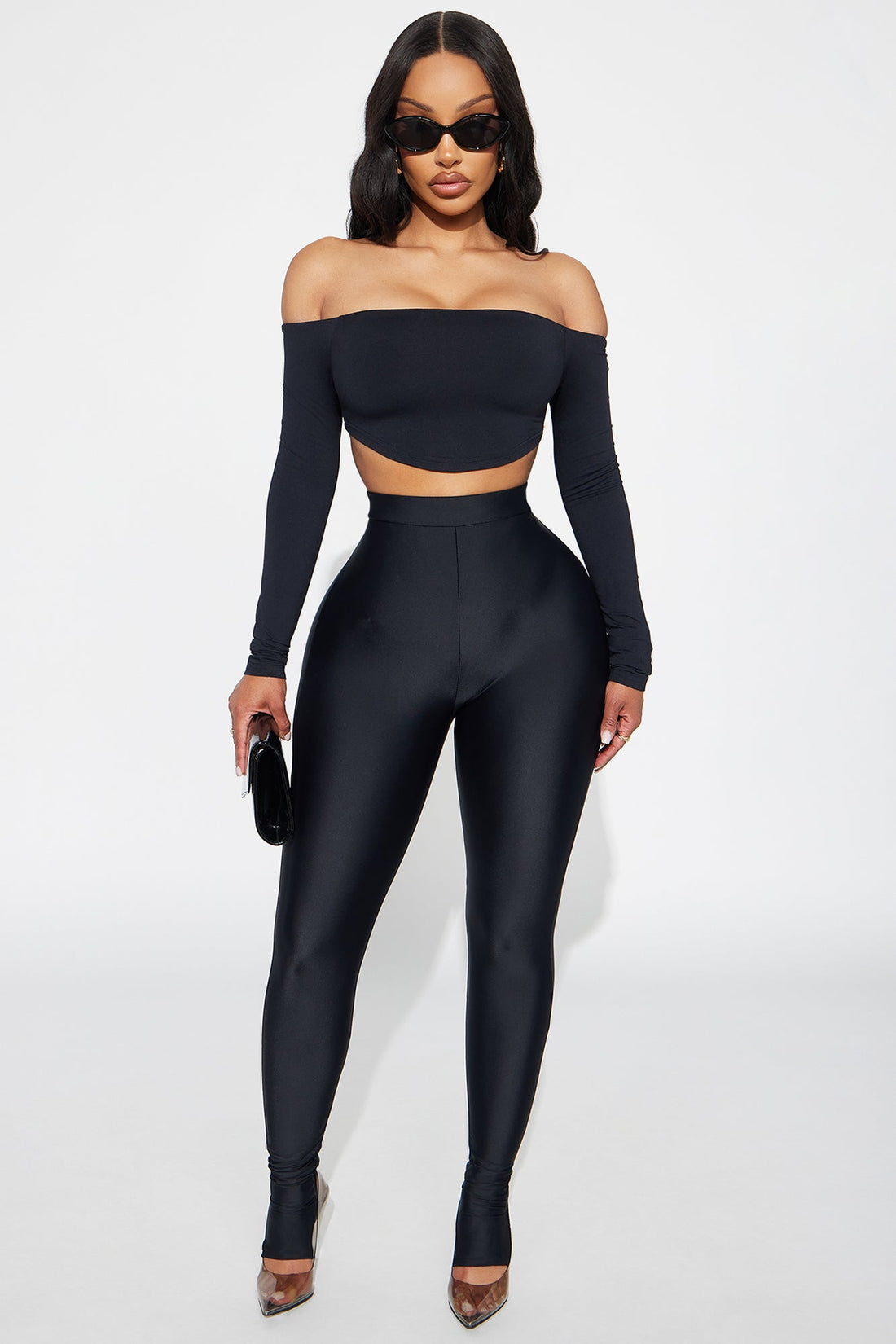 Sleek Statement High Rise Footed Legging - Black