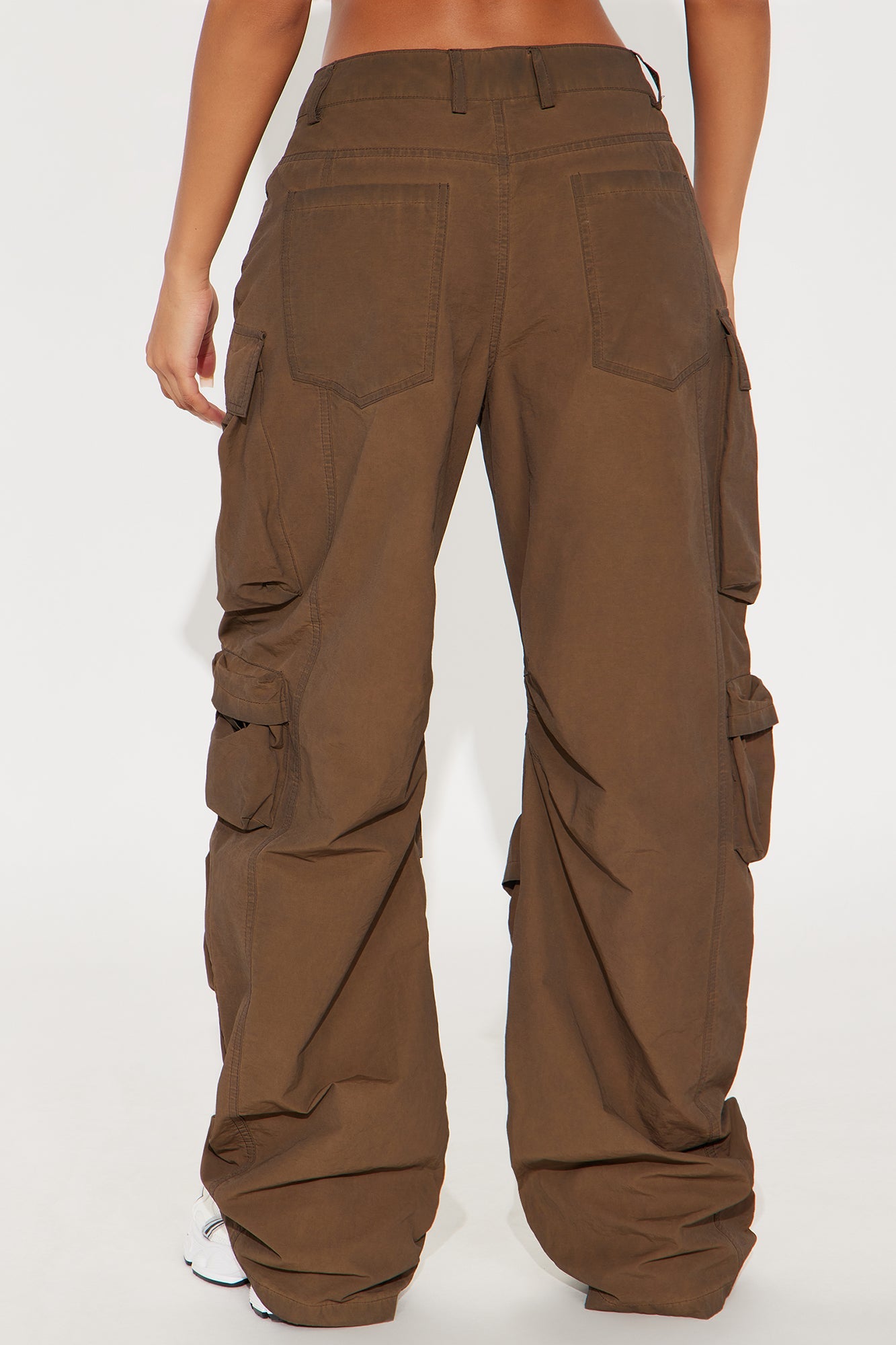 Talk It Up Oversized Cargo Pant - Chocolate