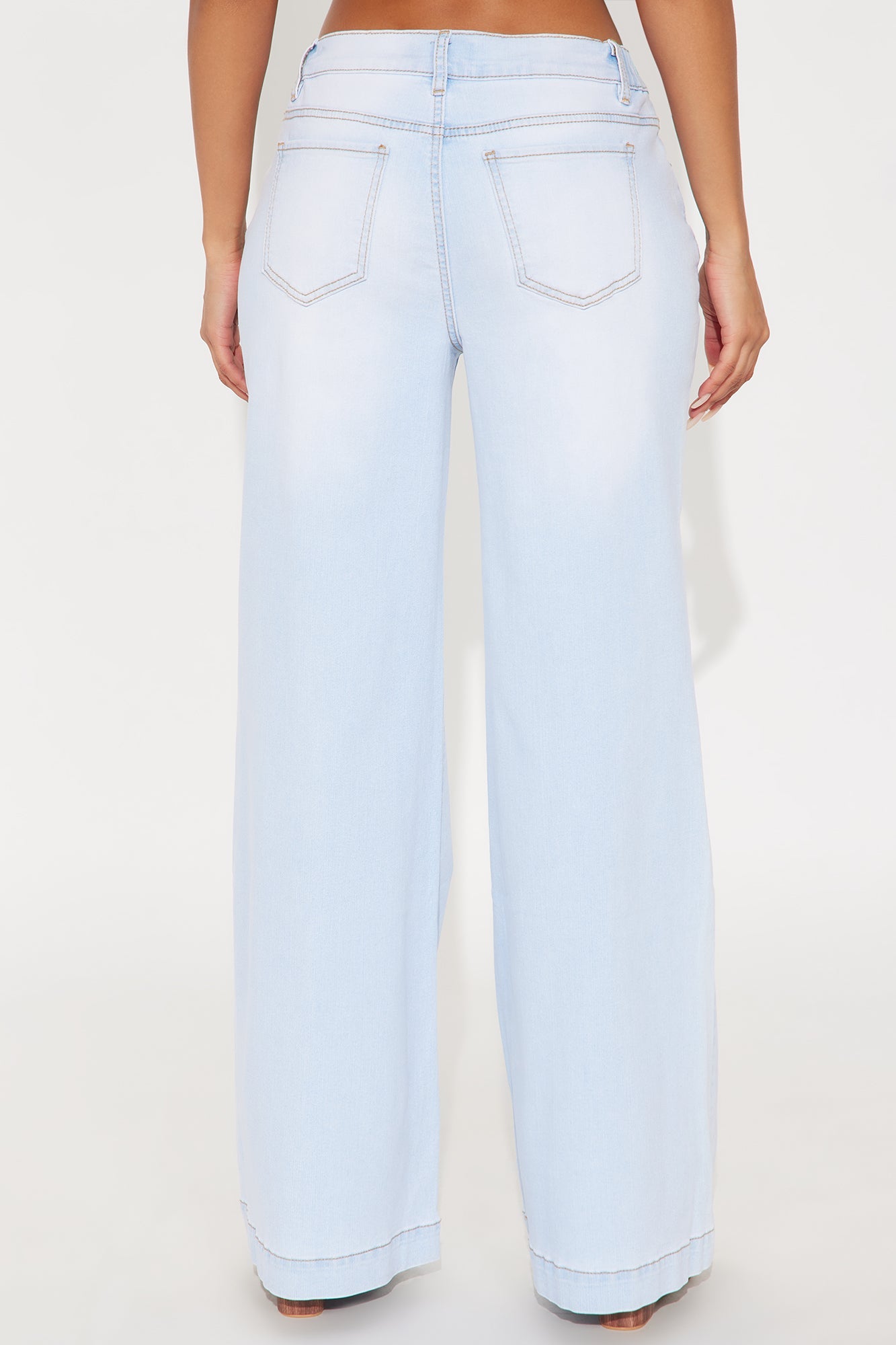 Ultra Love Soft Wide Leg Denim Jeans - Light Wash