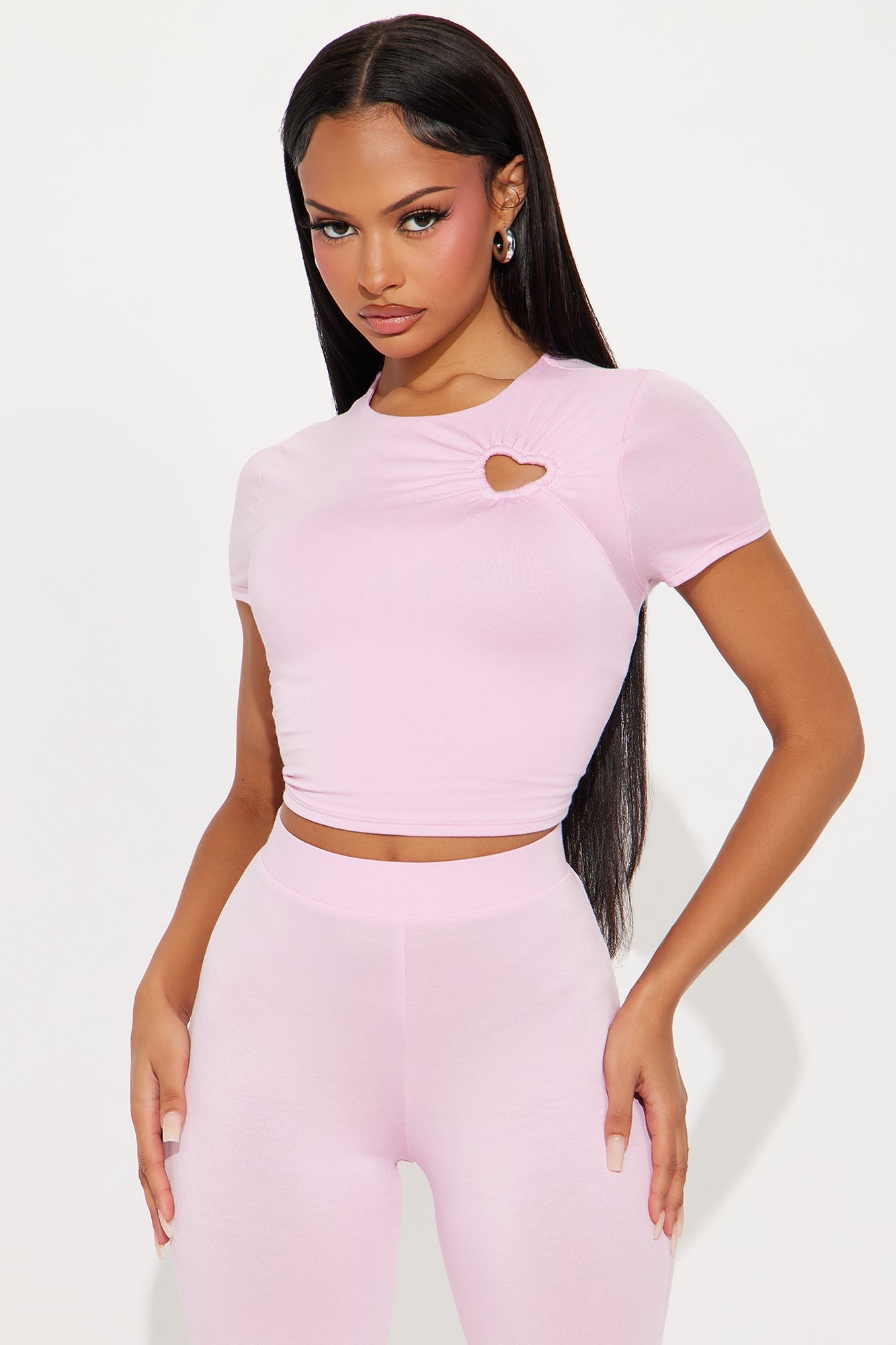 Heart Feelings Pant Set - Pink