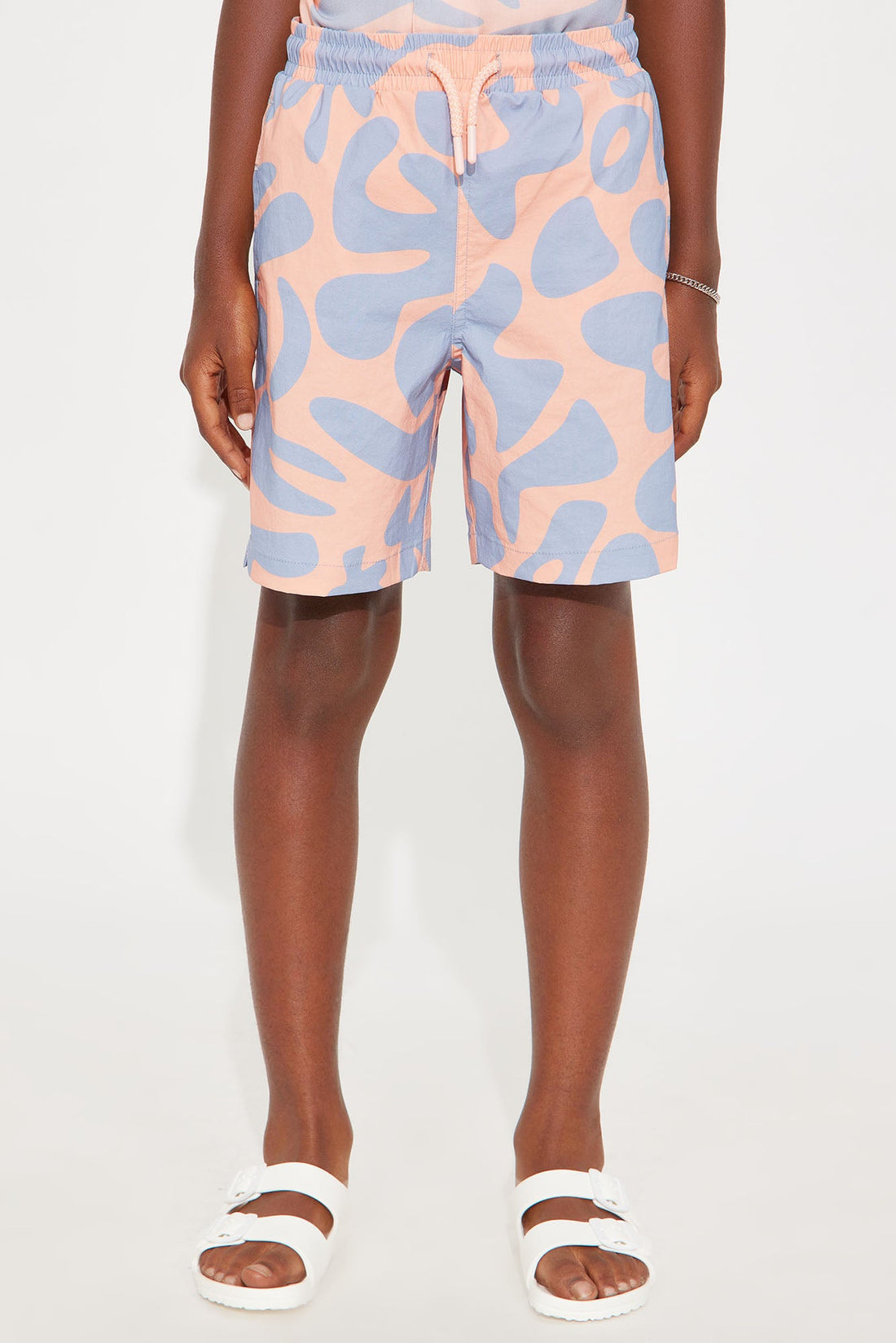 Mini Chateau Abstract Printed Swim Trunk - Pink/combo